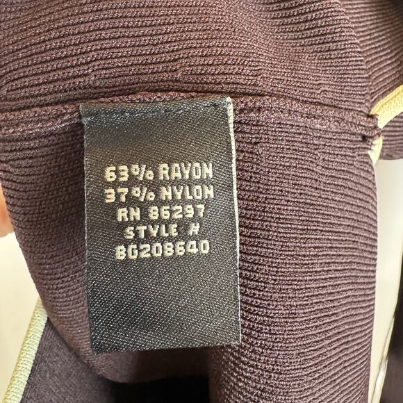 BCBG MaxAzria Women’s L Slinky Knit Cardigan Sweater Brown Lime Luxe Neutral NWT - Picture 9 of 13